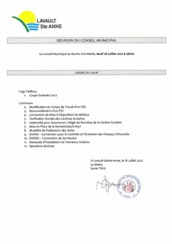 Conseil municipal du 28 juillet